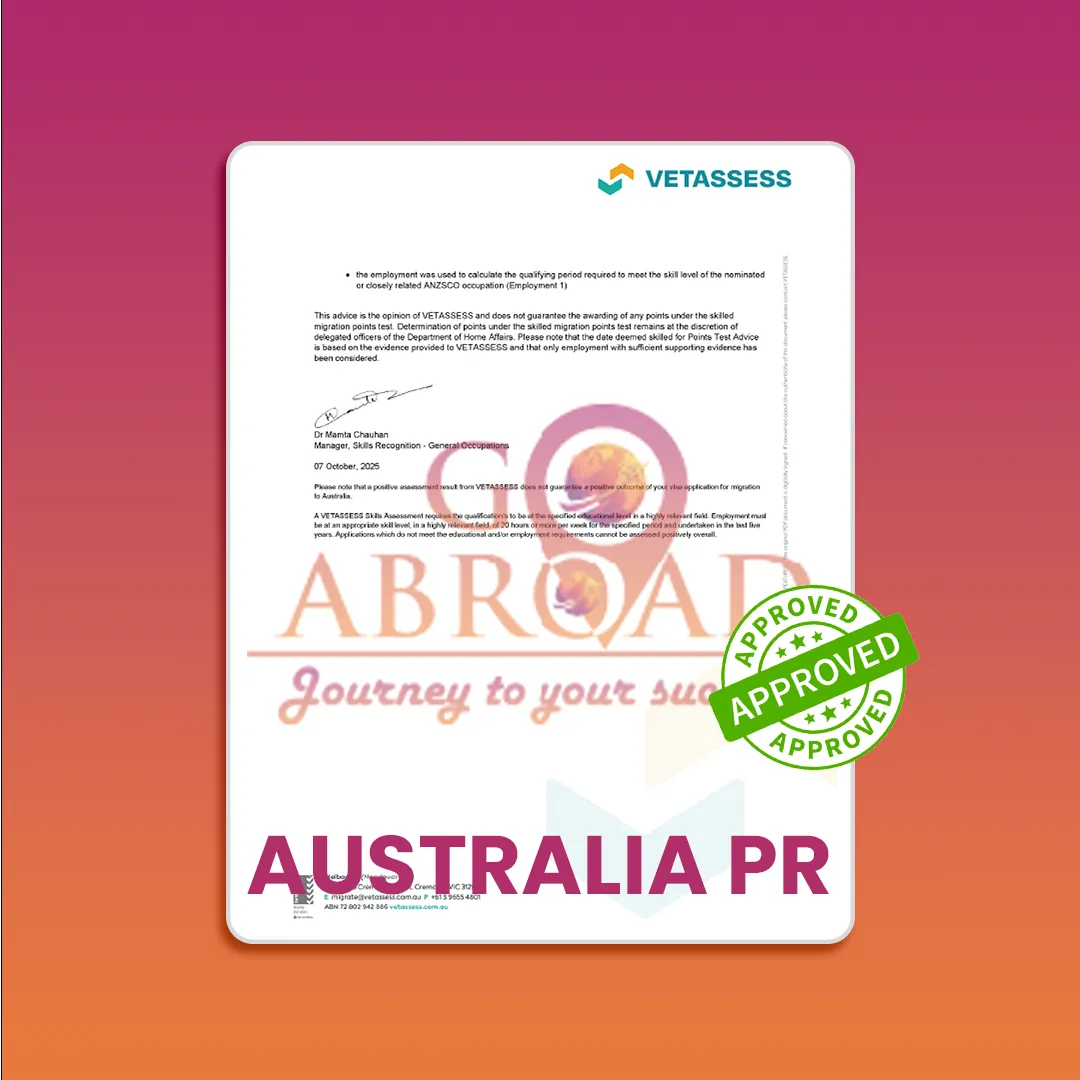 Family meeting immigration consultant after PR visa approval